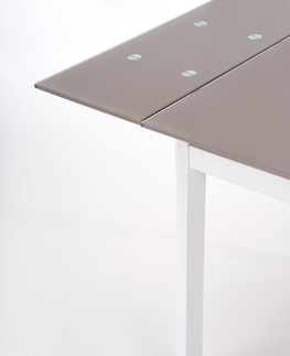 Jedálenské stoly HALMAR Alston rozkladací jedálenský stôl béžová / biela