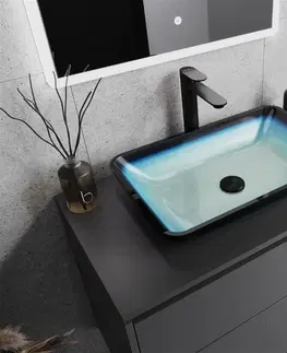 Kúpeľňa MEXEN - Megan sklenené umývadlo 56x36 cm, modrá 24135647