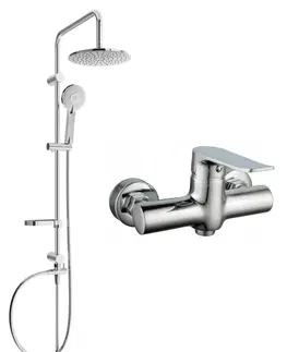 Sprchy a sprchové panely MEXEN/S - Carl sprchový stĺp vrátane sprchovej batérie Pecos, chróm 72740240-00