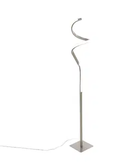Stojace lampy Dizajnová stojaca lampa z ocele vrátane LED s dotykovým stmievačom - Ruta