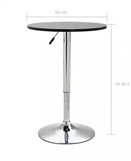 Barové stoličky Barový stôl Ø 60 cm Dekorhome Biela