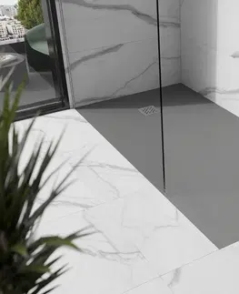 Vane MEXEN - Stone+ sprchová vanička obdĺžniková 160x70, sivý betón 44617016