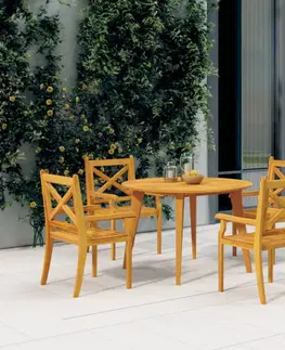 Zahradné stoličky Záhradná jedálenská stolička 4 ks Dekorhome