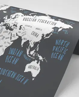 Samolepiace tapety Samolepiaca tapeta mapa sveta v modernom prevedení