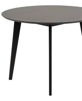 Stoly do jedálne Okrúhly Jedálenský Stôl Roxby 105 Cm, Čierny
