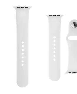 Puzdrá na mobilné telefóny FIXED Set silikónových remienkov pre Apple Watch 38/40/41 mm, biely FIXSST-436-WH