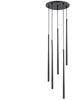 Svietidlá  Luster na lanku CARMEN 5xG9/40W/230V pr. 30 cm čierna 