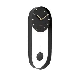 Hodiny Karlsson 5822BK Dizajnové kyvadlové nástenné hodiny, 50 cm