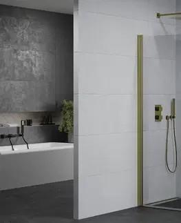 Sprchovacie kúty MEXEN/S - Pretória sprchovací kút 100x100, transparent, zlatá 852-100-100-50-00