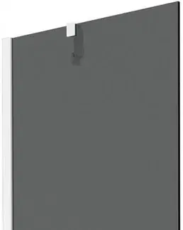 Sprchové dvere MEXEN/S - Next vaňová zástena FIX 60 x 150 cm, grafit, biela 895-060-000-00-40-20