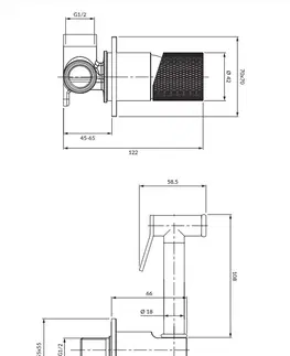 Kúpeľňa OMNIRES - CONTOUR podomietkový bidetový systém, kartáčovaná meď SYSCTBI1CPB