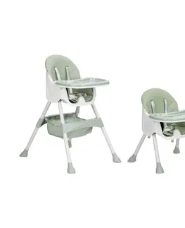 Detské stoly a stoličky Detská jedálenská stolička 2v1, azúrová/biela, LADIA