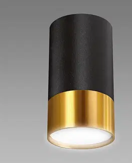 Moderné lampy do obývačky Luster PUZON DWL GU10 BLACK/GOLD 04123 K1