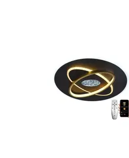 Svietidlá  LED Stmievateľné stropné svietidlo LED/80W/230V čierna + diaľkové ovládanie 