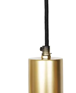 Zavesne lampy Dizajnové závesné svietidlo čierne so zlatým 3-svetlom - Mayelle