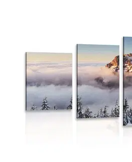 Obrazy prírody a krajiny 5-dielny obraz Vel'ký Rozsutec v snehovej perine