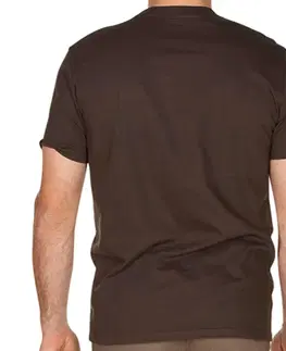 mikiny Poľovnícke tričko 100 s krátkym rukávom hnedé