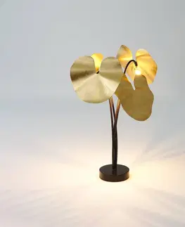 Stolové lampy Holländer Stolová LED lampa Controversia so stmievačom zlatá
