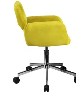 Kancelárske stoličky Glamour kreslo GIZELA, žlté