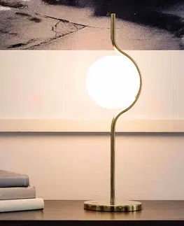 Stolové lampy FARO BARCELONA Stolná LED lampa Le Vita s opálovým sklom