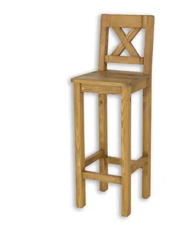 Barové stoličky Rustik barová stolička KT709, jasný vosk