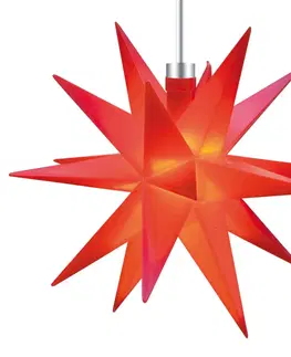 Vianočné svetelné hviezdy STERNTALER červená, 18-cípa hviezda 12 cm