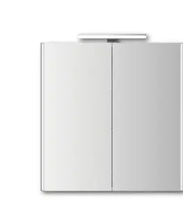 Kúpeľňový nábytok JOKEY DekorALU LED biela zrkadlová skrinka hliníková 124512020-0110 124512020-0110