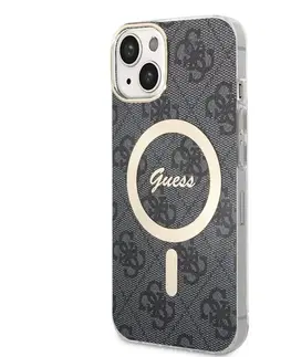 Puzdrá na mobilné telefóny Zadný kryt Guess 4G IML MagSafe pre Apple iPhone 13, čierna 57983114235