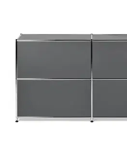 Buffets & Sideboards Odkladacia skrinka »CN3« so štyrmi výklopnými doskami, sivá