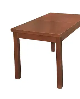 Jedálenské stoly Rozkladací stôl 120/160x70 gaštan/buk bawaria