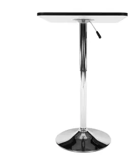 Jedálenské stoly Barový stôl s nastaviteľnou výškou, čierna, 57x84-110 cm, FLORIAN