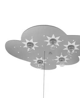 Stropné svietidlá Niermann Standby Stropné svietidlo Oblak, titán, 5-pl, 20 LED bodov