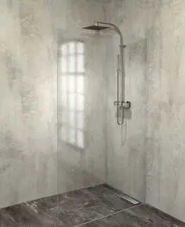 Sprchovacie kúty POLYSAN - ARCHITEX LINE sada pre uchytenie skla, podlaha a stena, max.š. 1200, leštený hliník AL2112
