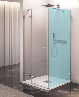 Sprchovacie kúty POLYSAN - FORTIS EDGE sprchové dvere bez profilu 900, číre sklo, ľavé FL1290L