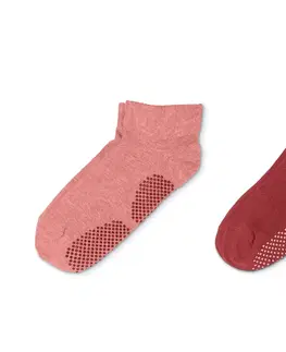 Socks Ponožky na jogu, 2 páry, ružovo-červené