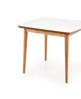 Jedálenské stoly HALMAR Bradley rozkladací jedálenský stôl biela / dub lefkas