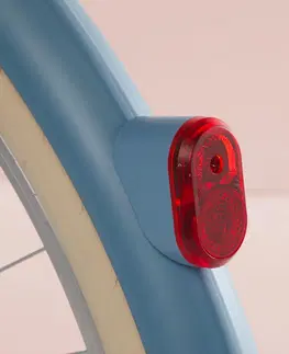 cyklistick Zadné svietidlo na dynamo LED na mestský bicykel Elops denimové