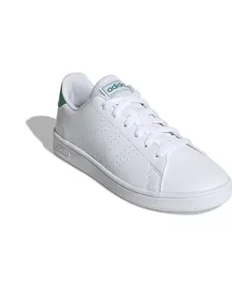 detské tenisky Detská tenisová obuv Neo Advantage Clean bielo-zelená