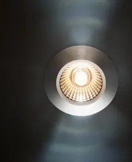 Vysokonapäťové zapustené svietidlá 230 V Sigor LED bodový podhľad Diled, Ø 6,7 cm, Dim-To-Warm, biely