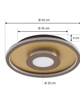Stropné svietidlá Lindby Stropné svietidlo Lindby Pekela LED, okrúhle, 43 cm