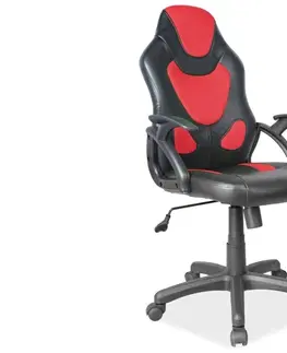 Kancelárske stoličky K-100 kancelárske kreslo, čierna, červená