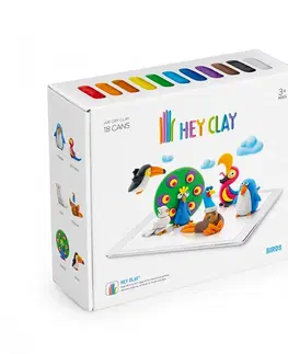 Kreatívne a výtvarné hračky KIDS LICENSING - HEY CLAY Kreatívna modelovacia súprava - Vtáky (18 kusov modelovacej hmoty)