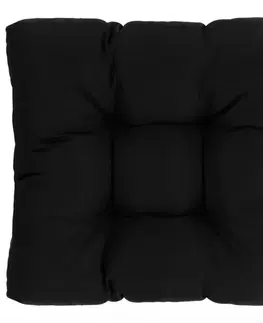 Záhradné sedáky Vodeodolná poduška na sedák 60x60 cm Dekorhome Čierna