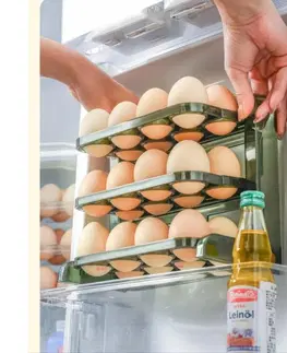 Skladovanie potravín Držiak na vajíčka do chladničky