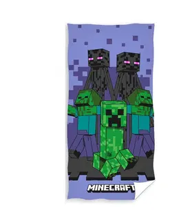 Uteráky Carbotex Detská osuška Minecraft Enderman Monster, 70 x 140 cm