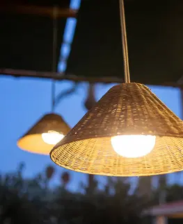 Vonkajšie osvetlenie terasy Newgarden Závesné svietidlo Newgarden Calobra LED s dobíjacou batériou