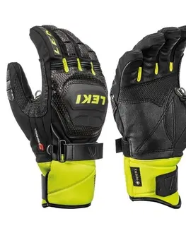 Zimné rukavice Rukavice LEKI Worldcup Race Coach Flex S GTX 649805301 black / ice / lemon 10