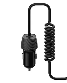 Svietidlá  Nabíjačka do auta 1xUSB 5V/1A + USB-C konektor 150 cm čierna 