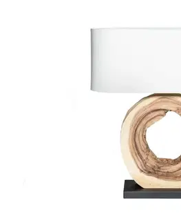 Stolné lampy LuxD 21562 Dizajnová stolná lampa Deandre, 61 cm orech