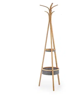 Stojacie vešiaky HALMAR W63 vešiak bambus
